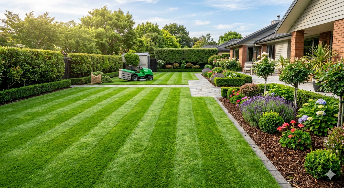 Professional lawn mowing service